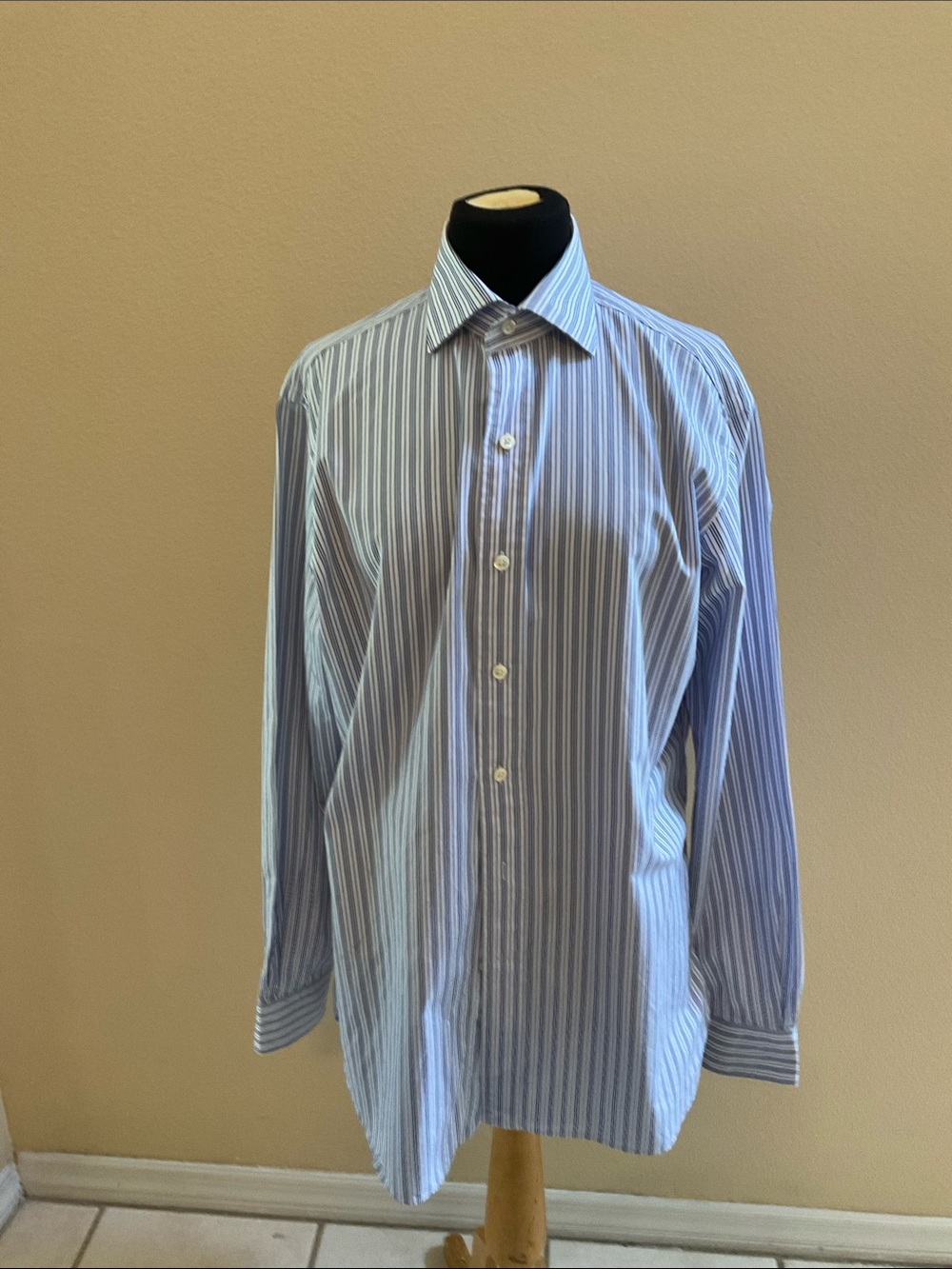 Polo Ralph Lauren Men's Stripes Regent Classic Fit Long Sleeve Shirt Size 15.5